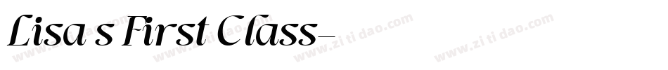 Lisa s First Class字体转换